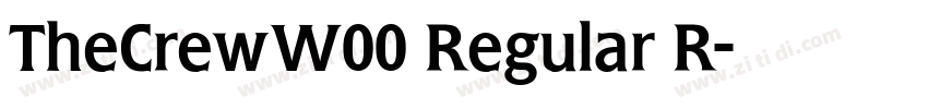 TheCrewW00 Regular R字体转换